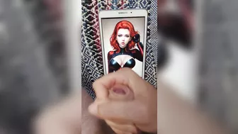 Scarlett Johansson Black Widow Anime Cum Tribute