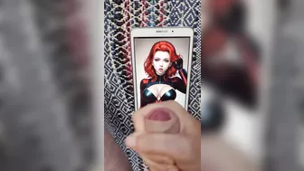 Scarlett Johansson Black Widow Anime Cum Tribute