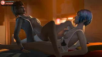 Futanari Chloe Price Fucked Max Caulfield In Ass And Cumming On The Bed | Exclusive Futa Hentai Ani