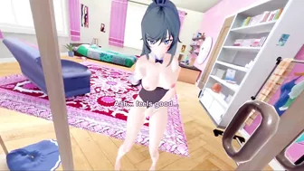 3D/Anime/Hentai, Bunny Girl Senpai: Adult Mai Sakurajima Solo Masturbation In The Mirror (POV)