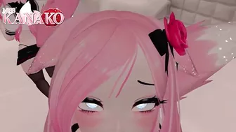 VTUBER CAT GIRL gives you a BJ while you get a view UP HER SKIRT!!!! CUM IN MOUTH FINISH!!!!