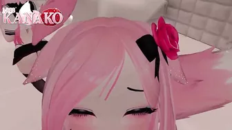 VTUBER CAT GIRL gives you a BJ while you get a view UP HER SKIRT!!!! CUM IN MOUTH FINISH!!!!