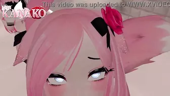 VTUBER CAT GIRL gives you a BJ while you get a view UP HER SKIRT!!!! CUM IN MOUTH FINISH!!!!