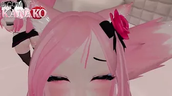 VTUBER CAT GIRL gives you a BJ while you get a view UP HER SKIRT!!!! CUM IN MOUTH FINISH!!!!