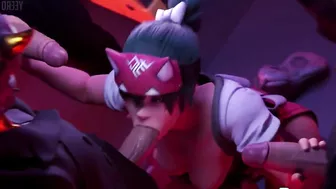 Overwatch porn Kiriko I had to make up for losing Matchmaking Rule34 3D animation