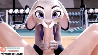 Judy Hopps Swallow Dick And Getting Cum In Gym | Best Furry Hentai Zootopia 4K 60 FPS