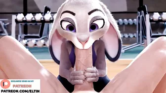 Judy Hopps Swallow Dick And Getting Cum In Gym | Best Furry Hentai Zootopia 4K 60 FPS