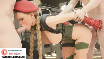 Cammy Street Fighter Sweetly Swallows Dick And Takes Cock In Ass | Exclusive hentai Street Fighter