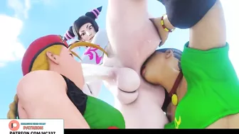 GUTANARI JURI GETTING BLOWJOB FROM CAMMY ON PUBLIC - FUTA STREET FIGHTER HENTAI ANIMATION 60FPS