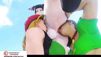 GUTANARI JURI GETTING BLOWJOB FROM CAMMY ON PUBLIC - FUTA STREET FIGHTER HENTAI ANIMATION 60FPS