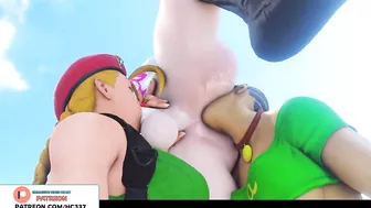 GUTANARI JURI GETTING BLOWJOB FROM CAMMY ON PUBLIC - FUTA STREET FIGHTER HENTAI ANIMATION 60FPS