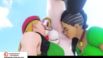 GUTANARI JURI GETTING BLOWJOB FROM CAMMY ON PUBLIC - FUTA STREET FIGHTER HENTAI ANIMATION 60FPS