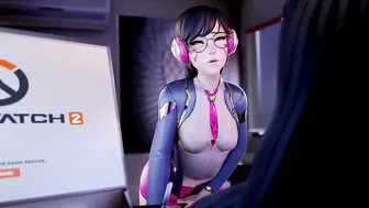 Overwatch 2 porn Dva first anal with a big black cock rule34 3D hentai