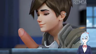 Kissing it up and down... ???? Tracer Blowjob - Overwatch Hentai