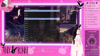 vtuber whore plays games while chat plays with her pussy