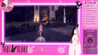 vtuber whore plays games while chat plays with her pussy