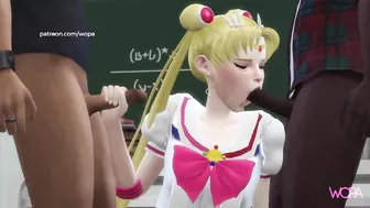 [TRAILER] SAILOR MOON CHEATING ON BOYFRIEND WITH TWO CLASSMATES