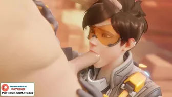 TRACER DO AMAZING BLOWJOB AND GETTIUNG CUM ON FACE OVERWATCH STORY HENTAI ANIMATIONS