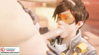 TRACER DO AMAZING BLOWJOB AND GETTIUNG CUM ON FACE OVERWATCH STORY HENTAI ANIMATIONS