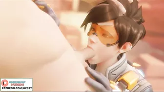 TRACER DO AMAZING BLOWJOB AND GETTIUNG CUM ON FACE OVERWATCH STORY HENTAI ANIMATIONS