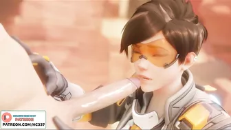 TRACER DO AMAZING BLOWJOB AND GETTIUNG CUM ON FACE OVERWATCH STORY HENTAI ANIMATIONS