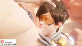 TRACER DO AMAZING BLOWJOB AND GETTIUNG CUM ON FACE OVERWATCH STORY HENTAI ANIMATIONS