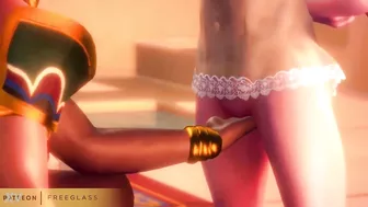 Lesbian Princess Zelda Serves Lady Urbosa 3D Hentai