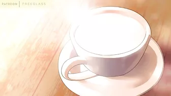 Squirting Milk, Lactating into a coffee cup Hentai Animation