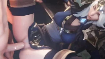 League of Legends Compilation Ashe Vi Kda Evelynn Akali rule34 3D Hentai