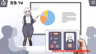 Silver haired lady hentai using a vibrator in a public lecture new hentai gameplay