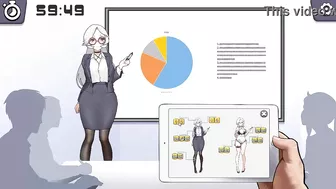 Silver haired lady hentai using a vibrator in a public lecture new hentai gameplay