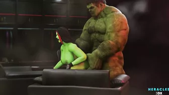 Hulk and She-Hulk having fun