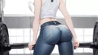 Anime girls wearing tight jeans compilation タイトなジーンズを履いたアニメの女の子の編集