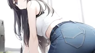 Anime girls wearing tight jeans compilation タイトなジーンズを履いたアニメの女の子の編集