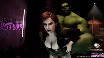 Black Widow and Hulk The Sun is getting ral low