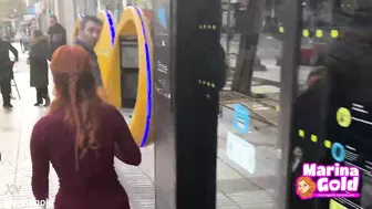 SUPER MESSY CUMWALK in public shameless cumslut McDonalds cum drenched