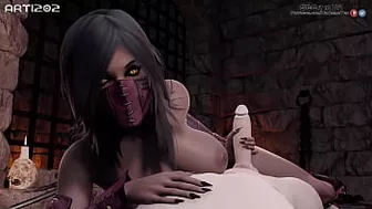 Mileena Handjob