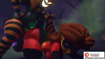 ELASTIGIRL FUCKED IN ANAL BY HALOWEEN FUTANARI AND GETTING BIGGEST CREAMPIE - FUTA PARTY HENTAI