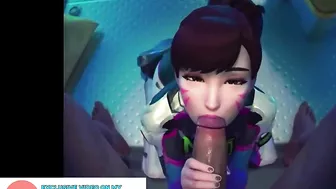 D.VA DO AMAZING BLOWJOB AND GETTING BIG CUM ON FACE | BEST HENTAI OVERWATCH ANIMATION 4K 60 FPS