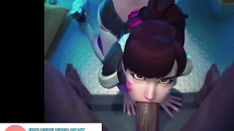 D.VA DO AMAZING BLOWJOB AND GETTING BIG CUM ON FACE | BEST HENTAI OVERWATCH ANIMATION 4K 60 FPS