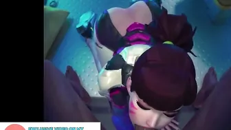 D.VA DO AMAZING BLOWJOB AND GETTING BIG CUM ON FACE | BEST HENTAI OVERWATCH ANIMATION 4K 60 FPS