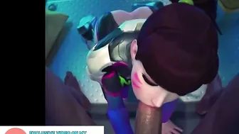 D.VA DO AMAZING BLOWJOB AND GETTING BIG CUM ON FACE | BEST HENTAI OVERWATCH ANIMATION 4K 60 FPS