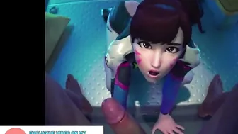 D.VA DO AMAZING BLOWJOB AND GETTING BIG CUM ON FACE | BEST HENTAI OVERWATCH ANIMATION 4K 60 FPS