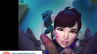 D.VA DO AMAZING BLOWJOB AND GETTING BIG CUM ON FACE | BEST HENTAI OVERWATCH ANIMATION 4K 60 FPS