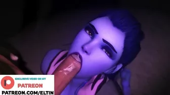 WIDOWMAKER DO SWEET BLOWJOB AND GETTING CUM IN MOUTH | HENTAI OVERWATCH ANIMATION 4K 60 FPS