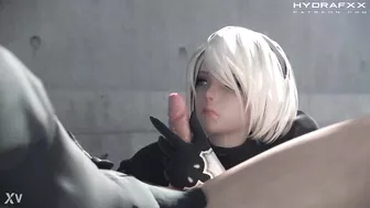 Nier Automata 2B Giving A Blowjob Rule 34