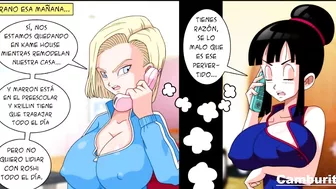 Android 18 Gets Fucked by Gohan, Rides His Huge Cock Until He Cums Inside Her