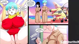 Milk y Bulman Se Comen Sus Coños Mientras Goku No Está - Dragon Ball Hentai