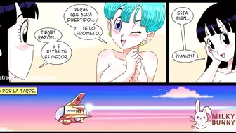 Milk y Bulman Se Comen Sus Coños Mientras Goku No Está - Dragon Ball Hentai