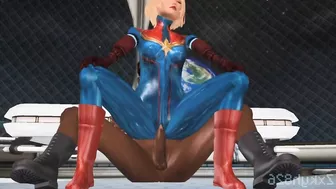 MILF CAPTAIN MARVEL BANGS PETER PARKER POV - Little Puck - Superheroine POV